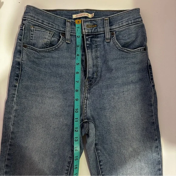 Levi’s (26Wx29L) High Waisted Crop Flare  Blue Women's Jeans - Picture 10 of 16
